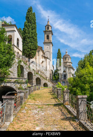 Malerische Anblick in Brienno, am Comer See, Lombardei, Italien. Stockfoto