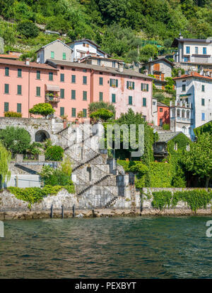 Malerische Anblick in Brienno, am Comer See, Lombardei, Italien. Stockfoto