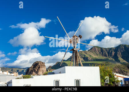 Charmantes Dorf Agaete in herrlicher Bergwelt Landschaft, Gran Canaria, Kanarische lslands. Travel Concept Stockfoto