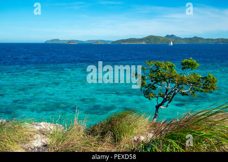 Coron ist die drittgrößte Insel der Calamian Inseln im Norden von Palawan auf den Philippinen. Stockfoto