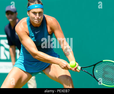Aryna Sabalenka (BLR) spielen im Halbfinale der Natur Tal International, Eastbourne, 29. Juni 2018 Stockfoto