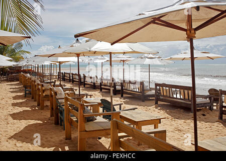 Strand in Brasilien, Bahia, Trancoso Porto Seguro. Stockfoto