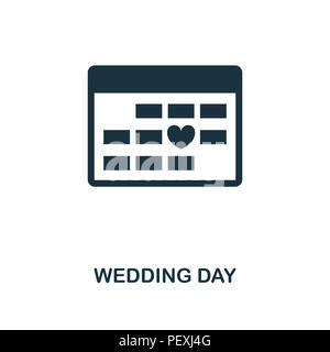 Hochzeitstag kreative Symbol. Einfaches element Abbildung. Hochzeitstag Konzept symbol Design aus Flitterwochen Sammlung. Für mobile und web de verwendet werden. Stockfoto