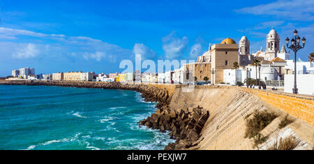 Schöne Cadiz Stadt, Panoramaaussicht, Spanien. Stockfoto