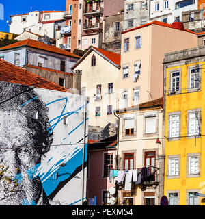 Traditionelle bunte Häuser in Porto, Portugal. Stockfoto