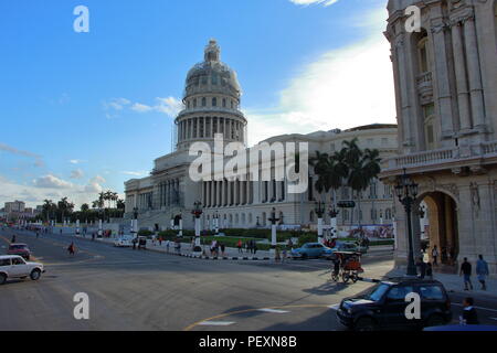 Nationale Kapitol als El Capitolio in Havanna, Kuba Ehemals der Sitz der Regierung in Kuba, bis die Kubanische Revolution bekannt Stockfoto