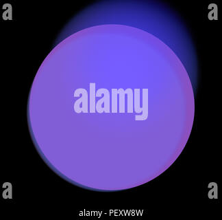 Abstrakte farbenfrohe blaue und violette Kugel auf schwarzen Hintergrund. Fantasy fraktale Struktur. Digitale Kunst 3D-Rendering. Computer genenerated Bild Stockfoto