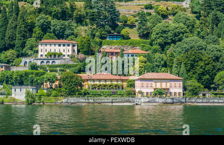 Villa Pizzo in Cernobbio, schönen Dorf am Comer See, Lombardei, Italien. Stockfoto