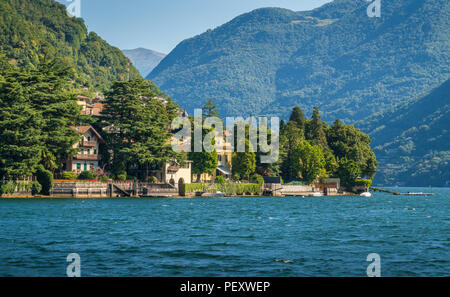 Malerische Anblick in Laglio, Comer See, Lombardei, Italien. Stockfoto