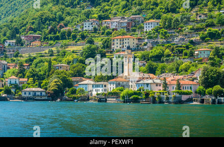 Malerische Anblick in Laglio, Comer See, Lombardei, Italien. Stockfoto