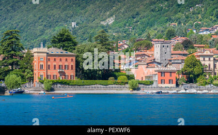 Malerische Anblick in Lenno, schönen Dorf mit Blick auf den Comer See, Lombardei, Italien. Stockfoto