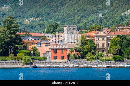 Malerische Anblick in Lenno, schönen Dorf mit Blick auf den Comer See, Lombardei, Italien. Stockfoto