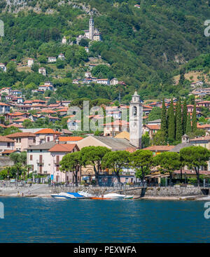 Malerische Anblick in Lenno, schönen Dorf mit Blick auf den Comer See, Lombardei, Italien. Stockfoto