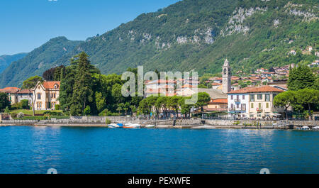 Malerische Anblick in Lenno, schönen Dorf mit Blick auf den Comer See, Lombardei, Italien. Stockfoto