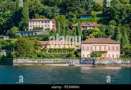 Villa Pizzo in Cernobbio, schönen Dorf am Comer See, Lombardei, Italien. Stockfoto