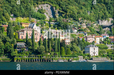 Villa Pizzo in Cernobbio, schönen Dorf am Comer See, Lombardei, Italien. Stockfoto