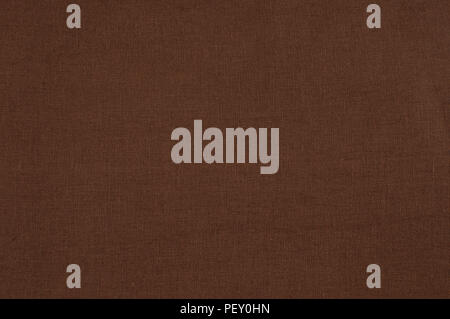 Dunkel Braun Leinen Stoff Textur Oberfläche closeup als Background Stockfoto