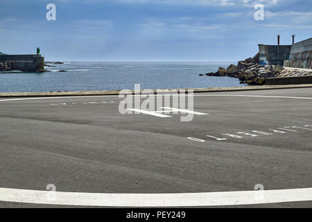 Not heliport - H - La guardia - A Guarda, Pontevedra, Galizien, Spanien, Europa Stockfoto