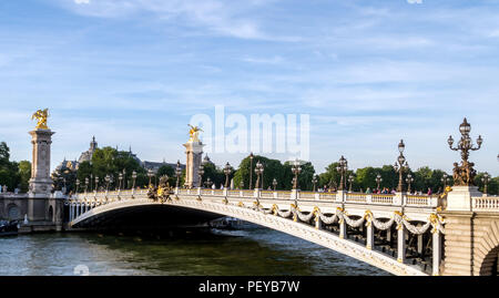 Pont Alexandre III auf Seine - Paris Frankreich Stockfoto