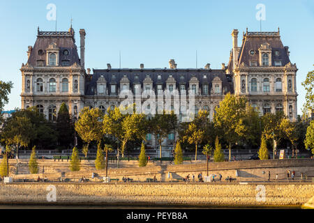 Das Hotel de Ville in Paris, Frankreich Stockfoto