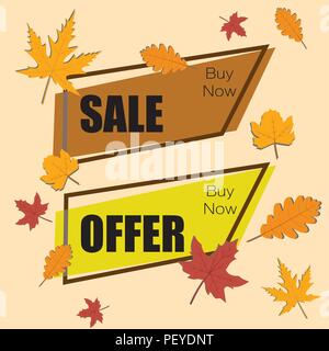 Herbst Sale Banner Stock Vektor