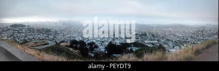 Panoramablick auf die Stadt von San Francisco, Kalifornien, USA Stockfoto