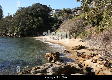Queens Bay Strand, Einsiedler, Vaucluse, Sydney, Australien Stockfoto