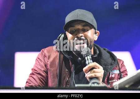 Chelmsford, Großbritannien. 17. August 2018. Craig David in RiZE RiZE Festival 2018 Festival 2018 im Hylands Park, Chelmsford am 17. August 2018, UK. Bild Capital/Alamy leben Nachrichten Stockfoto