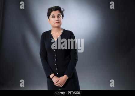 Edinburgh, Großbritannien. 18 August, 2018. Sharmishta Chakrabarti, Baroness Chakrabarti, CBE, PC, allgemein bekannt als Shami Chakrabarti, ist ein britischer Politiker der Labour Party und Mitglied des House of Lords. Sie ist ein Rechtsanwalt, und war der Direktor der Freiheit, eine Befürwortung Gruppe, die bürgerlichen Freiheiten und Menschenrechte fördert, von 2003 bis 2016. Dargestellt an der Edinburgh International Book Festival. Edinburgh, Schottland. Bild von Gary Doak/Alamy leben Nachrichten Stockfoto