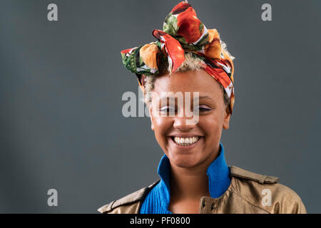 Edinburgh, Schottland, Großbritannien; 18. August 2018. Abgebildet; Gemma Cairney ist ein englisches Fernsehen und Radio Moderator: Iain Masterton/Alamy leben Nachrichten Stockfoto