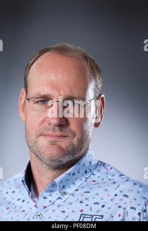 Edinburgh, Großbritannien. 18 August, 2018. Jan Vantoortelboom, der Niederländische Romancier, Autor, Thema, dargestellt an der Edinburgh International Book Festival. Edinburgh, Schottland. Bild von Gary Doak/Alamy leben Nachrichten Stockfoto