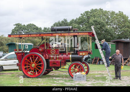 Dampf bis 18. August, auf dem Weg zum 50. Jahrestag des Great Dorset Steam Fair Tarrant Hinton, Blandford.de zu besuchen. Kredit Suzanne McGowan/Alamy leben Nachrichten Stockfoto