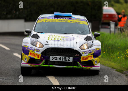 County Antrim, Nordirland. 18 Aug, 2018. John Mulholland Motoren Ulster Rallye; Alex Laffey und Patrick Walsh (Ford Fiesta R5) Die 2018 Ulster Rallye auf Platz 5 Insgesamt Quelle: Aktion plus Sport/Alamy Leben Nachrichten beenden Stockfoto