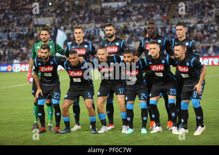 Rom, Italien. 18 Aug, 2018. 18.08.2018. Stadio Olimpico, Rom, Italien. SERIE A: NAPOLI TEAM VOR der italienischen Serie A Match zwischen S.S. Lazio VS NAPOLI im Stadio Olimpico in Rom. Credit: Unabhängige Fotoagentur/Alamy leben Nachrichten Stockfoto