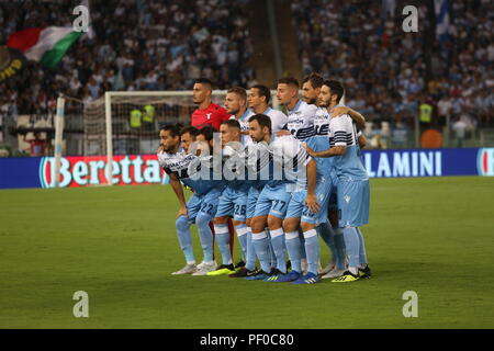 Rom, Italien. 18 Aug, 2018. 18.08.2018. Stadio Olimpico, Rom, Italien. SERIE A: LAZIO TEAM VOR der italienischen Serie A Match zwischen S.S. Lazio VS NAPOLI im Stadio Olimpico in Rom. Credit: Unabhängige Fotoagentur/Alamy leben Nachrichten Stockfoto