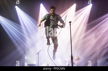 Hardwick Live Festival. Sedgefield, County Durham, UK Samstag, 18. August 2018. Kaiser Chiefs schließen den ersten Tag der Hardwick Live FestivalCredit: Tracy Daniel/Alamy leben Nachrichten Stockfoto