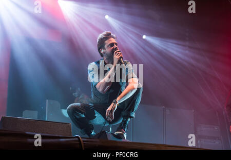 Hardwick Live Festival. Sedgefield, County Durham, UK Samstag, 18. August 2018. Kaiser Chiefs schließen den ersten Tag der Hardwick Live FestivalCredit: Tracy Daniel/Alamy leben Nachrichten Stockfoto