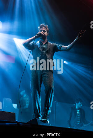 Hardwick Live Festival. Sedgefield, County Durham, UK Samstag, 18. August 2018. Kaiser Chiefs schließen den ersten Tag der Hardwick Live FestivalCredit: Tracy Daniel/Alamy leben Nachrichten Stockfoto