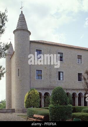 CONVENTO DE LOS FRAILES DOMINICOS - CASA DE ESPIRITUALIDAD. Ort: REAL MONASTERIO DE SANTO DOMINGO, CALERUEGA, SPANIEN. Stockfoto