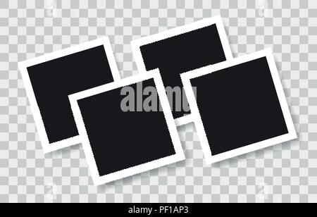 Realistische Bilderrahmen, Vector Illustration auf transparentem Hintergrund Stock Vektor