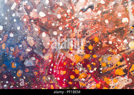 Helle abstrakte Malerei in verschiedenen Stil. Farben Explosion. Hochauflösendes Foto Stockfoto