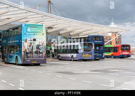 Die harte, Portsmouth, England, Großbritannien. Die neue Verkehrsknotenpunkt 2018. Stockfoto