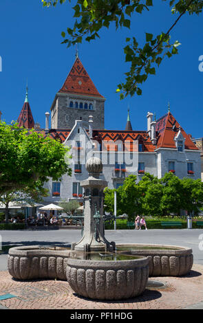 Chateau d'Ouchy, Lausanne, Schweiz Stockfoto