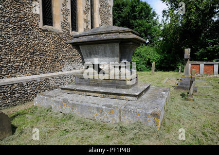 Grab Denkmal von Sarah, Lady Cowper, Hertingfordbury, Hertfordshire Stockfoto