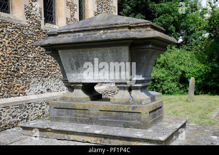 Grab Denkmal von Sarah, Lady Cowper, Hertingfordbury, Hertfordshire Stockfoto