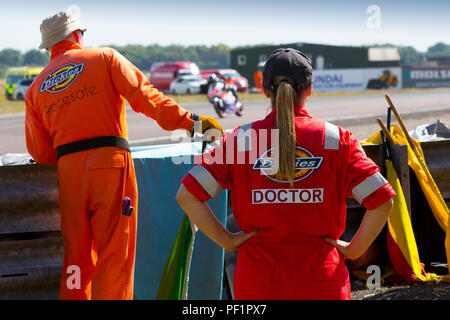 Arzt, Marschall, Sanitäter, Bennetts, Britische Super Bike, Thruxton, Hampshire, UK, Stockfoto