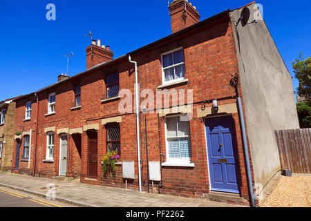 Zeile der Periode terrassierten Cottages im Deans Street, Oakham Rutland UK Stockfoto