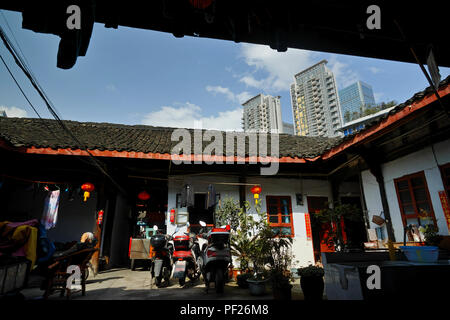 Leben in Chengdu, Sichuan, die größte Stadt im Südwesten Chinas. Stockfoto