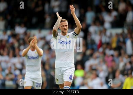 Leeds United ist Liam Cooper feiert den Sieg während der Himmel Wette Championship Match an der Elland Road, Leeds. Stockfoto