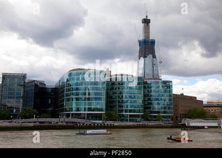 Der Shard Gebäude während der Bauzeit, im Mai 2011, London, UK Stockfoto